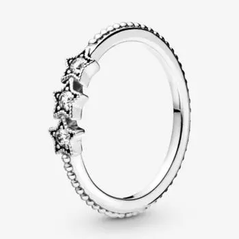 Кольцо из стерлингового серебра 925 пробы с блестящей пентаграммой и хрустальным кольцом для женщин, подарок на свадьбу, модные украшения 10