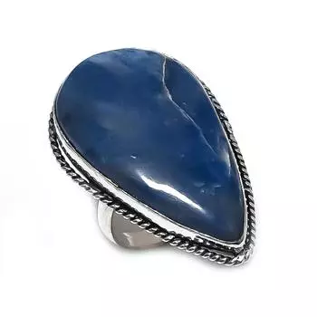 Кольцо из стерлингового серебра 925 пробы с натуральным опалом Owhyee, размер 8,5 W8F56