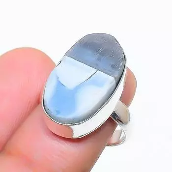 Кольцо из стерлингового серебра 925 пробы с натуральным опалом Owyhee, размер 6,5 W9q87 ручной работы