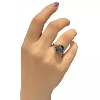 Кольцо из стерлингового серебра 925 пробы с натуральным голубым топазом, турецкое ювелирное искусство ручной работы для женщин, ежедневное использование