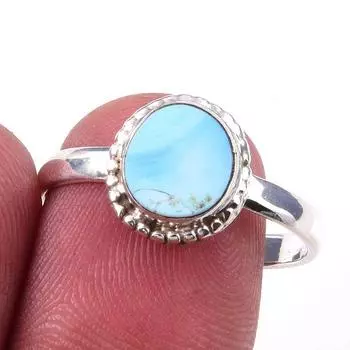 Кольцо из стерлингового серебра 925 пробы с натуральным австралийским опалом S.9 K6f99