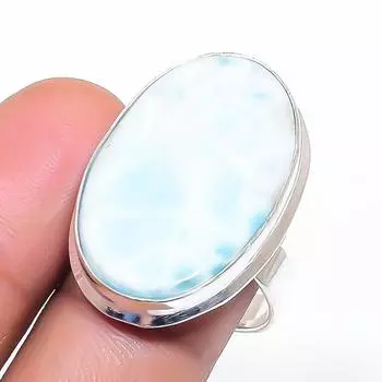 Кольцо из стерлингового серебра 925 пробы с драгоценным камнем ларимаром Natural Republic, размер 8 u5M48