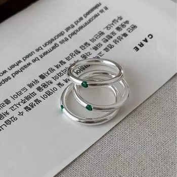 Кольцо из стерлингового серебра 925 пробы с изумрудом и цирконием, элитное индивидуальное нишевое простое кольцо на указательный палец, простое новое ювелирное украшение 925 silver