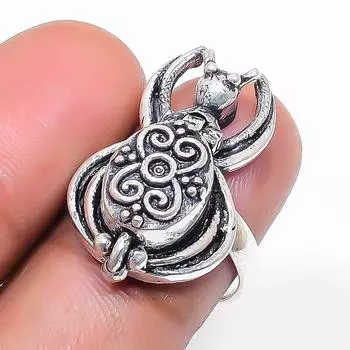 Кольцо из стерлингового серебра 925 пробы с натуральными драгоценными камнями в виде пчелы, размер 5,5 q9S05