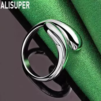 Кольцо из стерлингового серебра 925 пробы с каплями/каплями дождя, модное очарование, изысканные свадебные украшения 5#-10#