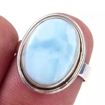 Кольцо из стерлингового серебра 925 пробы с драгоценным камнем Natural Republic Larimar S.6 C4P59