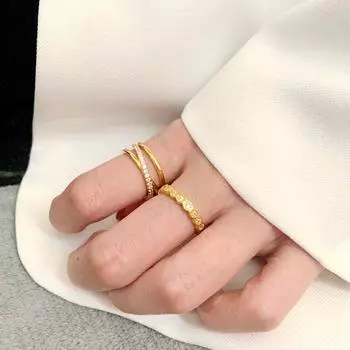 Кольцо из стерлингового серебра 925 пробы с цирконием для женщин, роскошные золотые шестиугольные обручальные кольца, ювелирные изделия, новинка Resizable