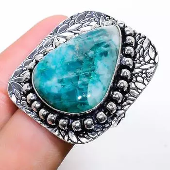 Кольцо из стерлингового серебра 925 пробы с натуральным радужным лунным камнем, размер 9,5 g8g84