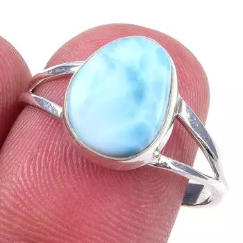 Кольцо из стерлингового серебра 925 пробы с драгоценным камнем Natural Republic Larimar S.9 q8H86
