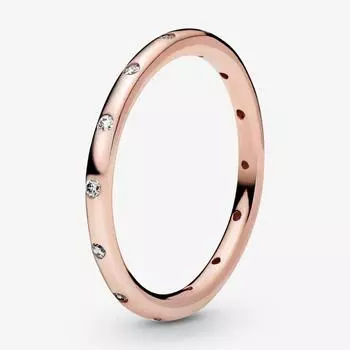 Кольцо из стерлингового серебра 925 пробы, блестящее розовое золото с кристаллами, круглое кольцо для женщин, подарок на свадьбу, модные украшения 10