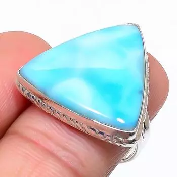 Кольцо из стерлингового серебра 925 пробы с драгоценным камнем Natural Republic Larimar S.8 K3L83