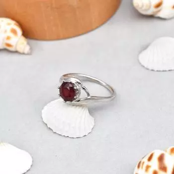 Кольцо из стерлингового серебра 925 пробы с натуральным красным гранатом, размер 5,75, подарочное кольцо из США 5.75 US