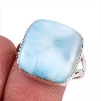 Кольцо из стерлингового серебра 925 пробы с драгоценным камнем Natural Republic Larimar S.9 m0C36