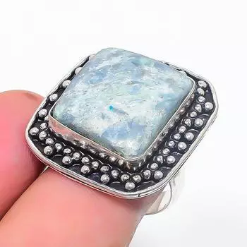 Кольцо из стерлингового серебра 925 пробы с натуральным рубином и фукситом, размер 9 j5L88