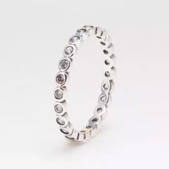 Кольцо из стерлингового серебра 925 пробы с блестящими кристаллами, кольца для женщин, подарок на свадьбу, модные украшения 6