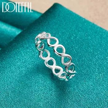 Кольцо из стерлингового серебра 925 пробы, размер 8, модные свадебные украшения 7#