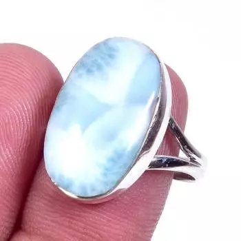 Кольцо из стерлингового серебра 925 пробы с драгоценным камнем Natural Republic Larimar S.9 s1o66