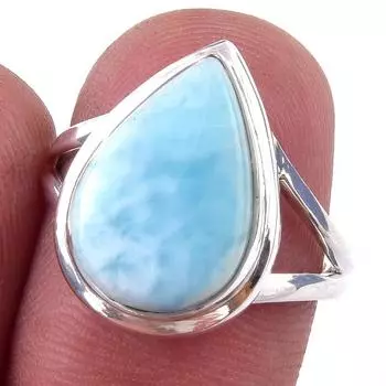 Кольцо из стерлингового серебра 925 пробы с драгоценным камнем Natural Republic Larimar S.7 U7Z71