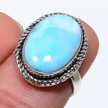 Кольцо из стерлингового серебра 925 пробы с драгоценным камнем Natural Republic Larimar S.6 G7P50