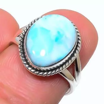 Кольцо из стерлингового серебра 925 пробы с драгоценным камнем Natural Republic Larimar S.7 T9l80