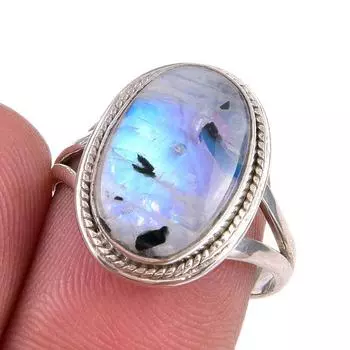Кольцо из стерлингового серебра 925 пробы с драгоценным камнем Natural Republic Larimar S.8 b3I96