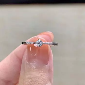 Кольцо из стерлингового серебра 925 пробы с муассанитом, модные крутые модные индивидуальные легкие роскошные женские украшения 10