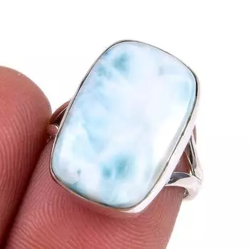 Кольцо из стерлингового серебра 925 пробы с драгоценным камнем Natural Republic Larimar S.6 P6V66