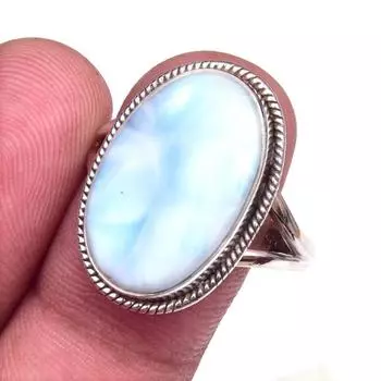 Кольцо из стерлингового серебра 925 пробы Natural Republic с драгоценным камнем ручной работы, размер 10 l0a67