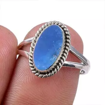 Кольцо из стерлингового серебра 925 пробы с натуральным австралийским опалом, размер 6,5 s7e72