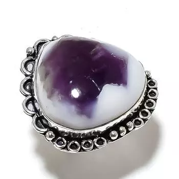 Кольцо из стерлингового серебра 925 пробы с супер аметистом 23 драгоценными камнями, размер 6 z1H05