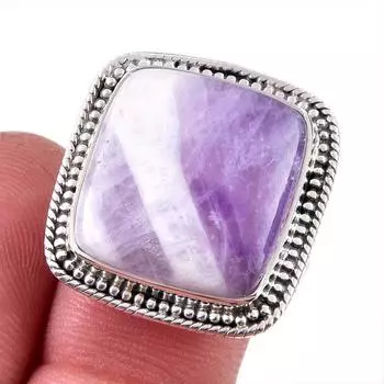 Кольцо из стерлингового серебра 925 пробы с натуральным камнем Тиффани S.9 h5k70