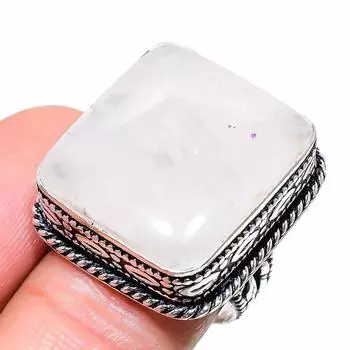 Кольцо из стерлингового серебра 925 пробы с натуральным розовым кварцем ручной работы, размер 7,5 Y3Y46