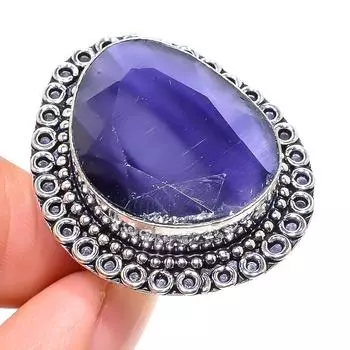 Кольцо из стерлингового серебра 925 пробы с натуральным камнем Моналиса, драгоценный камень ручной работы, размер 7 I9Q86