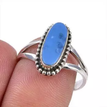 Кольцо из стерлингового серебра 925 пробы с натуральным австралийским опалом, размер 7,5 f6o60