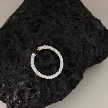 Кольцо из стерлингового серебра 925 пробы с узором из оловянной фольги, женское кольцо в холодном стиле, нишевый дизайн, простой изящный и модный браслет