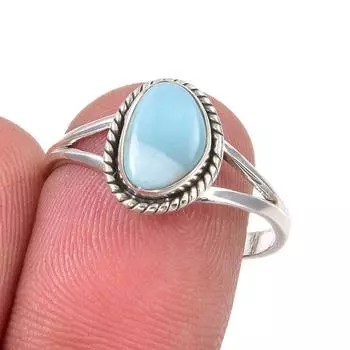 Кольцо из стерлингового серебра 925 пробы Natural Republic с драгоценным камнем ручной работы, размер 8 l7q74