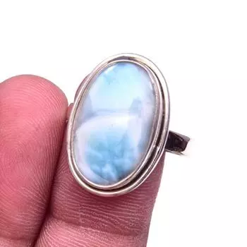 Кольцо из стерлингового серебра 925 пробы Natural Republic с драгоценным камнем ручной работы, размер 10 G3d02