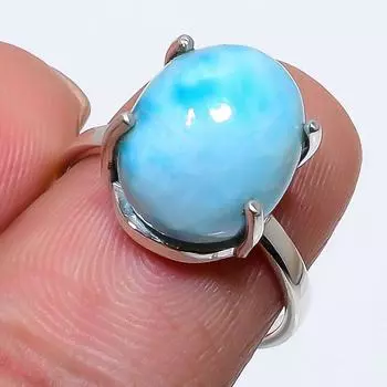 Кольцо из стерлингового серебра 925 пробы с драгоценным камнем Natural Republic Larimar S.7 S3u84
