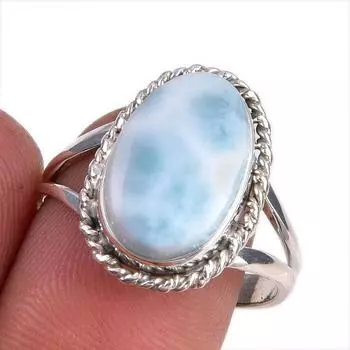 Кольцо из стерлингового серебра 925 пробы с драгоценным камнем Natural Republic Larimar S.9 J9w20