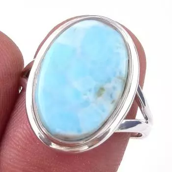 Кольцо из стерлингового серебра 925 пробы с драгоценным камнем Natural Republic Larimar S.8 P8p40