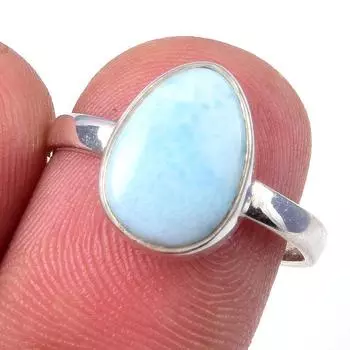 Кольцо из стерлингового серебра 925 пробы с драгоценным камнем Natural Republic Larimar S.7 S8J40