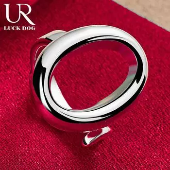 Кольцо из стерлингового серебра 925 пробы с круглым О-образным кольцом, регулируемым по размеру, модные свадебные украшения Opening