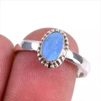 Кольцо из стерлингового серебра 925 пробы с натуральным австралийским опалом S.8 J4T48