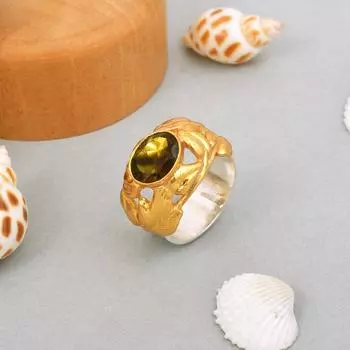 Кольцо из стерлингового серебра 925 пробы с натуральным редким арбузным турмалином, двухцветное кольцо, размер 7, США 7 US