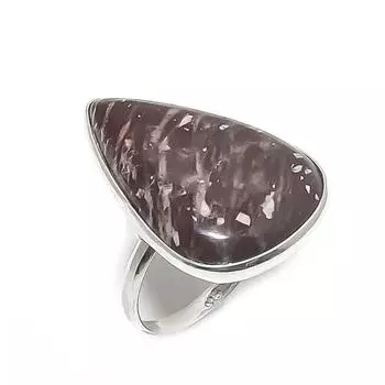 Кольцо из стерлингового серебра 925 пробы с натуральным диким конем, размер 7,5 R9l27