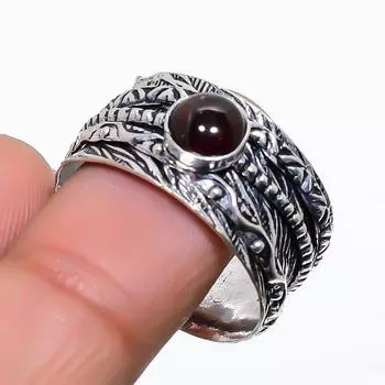 Кольцо из стерлингового серебра 925 пробы с натуральным тигровым глазом ручной работы, размер 10 p8k12