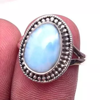 Кольцо из стерлингового серебра 925 пробы с драгоценным камнем Natural Republic Larimar S.7 z6z17