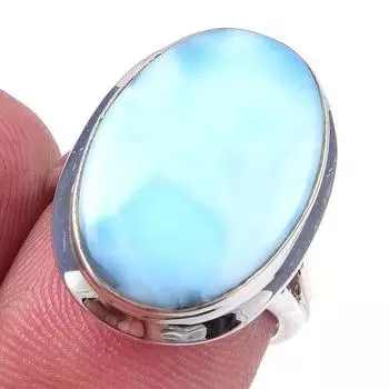 Кольцо из стерлингового серебра 925 пробы с драгоценным камнем Natural Republic Larimar S.6 t1N45
