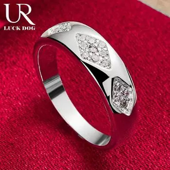 Кольцо из стерлингового серебра 925 пробы с цирконом AAA, модные свадебные украшения 7#