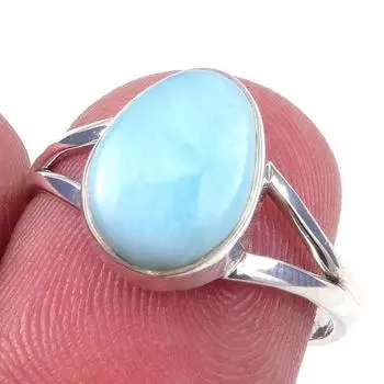 Кольцо из стерлингового серебра 925 пробы с драгоценным камнем Natural Republic Larimar S.7 m4n40